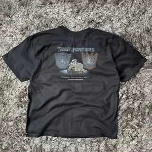 Transformers 2007 Movie Promo Tee Black T Shirt Size XL Soft Graphic Bonecrusher - Picture 1 of 9