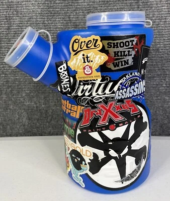 Transportador de bolas de paintball Valken azul cargador a granel portador de almacenamiento con gráficos Foto 1 de 4