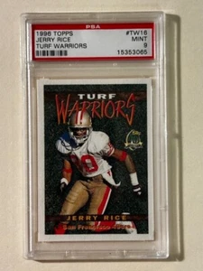 PSA 9 - 1996 96 Topps Turf Warriors #TW16 Jerry Rice 49ers POP 7 HOF 2010 - Picture 1 of 2