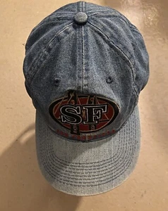 Vtg San Francisco Denim Baseball Hat Adjustable Strap Novelty Travel Cap - Picture 1 of 3