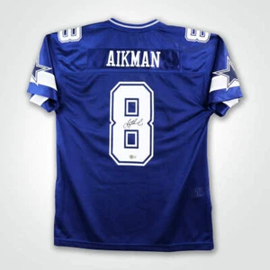 Troy Aikman Signed NFL Dallas Cowboys Blue Mitchell & Ness Authentic Jersey - Picture 1 of 4