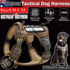 S-XL Dog Harness Tactical No Pull Adjustable Pet Military Working Training Vest - Picture 1 of 16