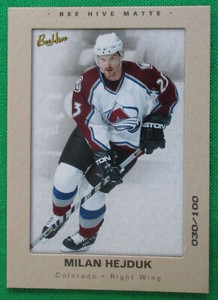 2005-06 Upper Deck Beehive Matte Colorado Red Wing Hockey Card #23 Milan Hejduk