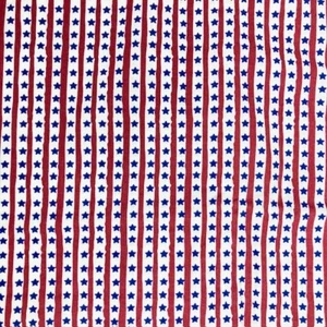 Red White Stripes with Blue Stars JoAnn Cotton fabric 3 yards 9in craft or sew - Picture 1 of 4