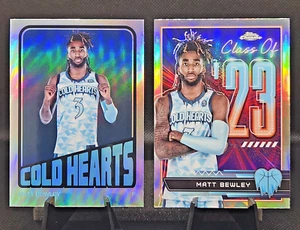 2022 Topps Chrome OTE 1972 Matt Bewley TB72-2 + Class of '23 Refractors CO-2 [2] - Picture 1 of 4