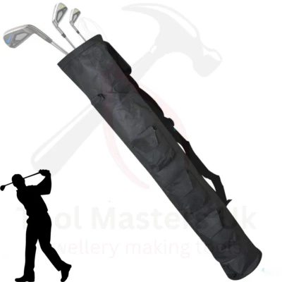 TOOLS MASTERS UK Golftasche für Schläger und Bälle - 5" tief mit drei Taschen, 34" Höhe leicht