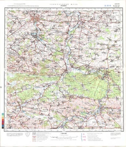 Mapa topográfico militar soviético ruso - RIVNE (Ucrania), 1:200 000, edición 1980 - Imagen 1 de 6