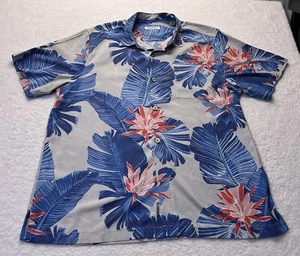 Tommy Bahama Island Zone Hawaiian Shirt Silk CoolMax Polyester Blend Floral - Picture 1 of 4