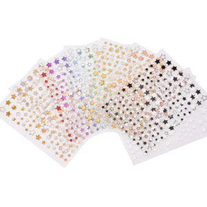 Stars Nail Art Stickers Decals 9 Sheets Set Supplies 3D Self-Adhesive NS53 - Picture 1 of 9