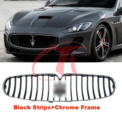 🔥 Parrilla delantera marco negro + cromado para Maserati GranTurismo GT 2008-2017 Foto 1 de 4