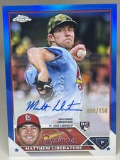 2023 Topps Chrome Blue Refractor #RA-MLI Matthew Liberatore RC Auto /150