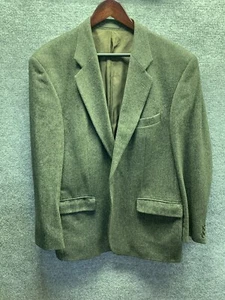 Marks & Spencer Sport Coat Men 42R Green Luxury Moon Tweed Wool Business Casual - Picture 1 of 15