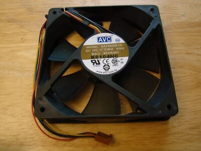AVC DA12025B12L 12V Case Fan/120mm/Ball Bearing/4pin/.3amp - Image 1 of 4