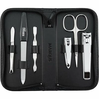 Solingen Deutschand Maniküre Set 6 teilig für Männer & Frauen - Nagelset schwarz