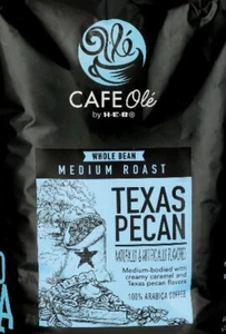 2 HEB 32oz Cafe Ole Taste of Texas Houston & Texas Pecan Whole Bean Coffee - Picture 1 of 5