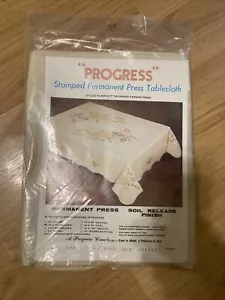Progress Creation Stampeded Cross Stitch Tablecloth Kit 1400/32 Oblong Jubilee - Picture 1 of 7