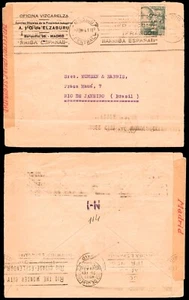 España - Perforado - Edi o 925 - 1941 -Sobre perforación "E" (Elzaburu) a Brasil - Picture 1 of 1