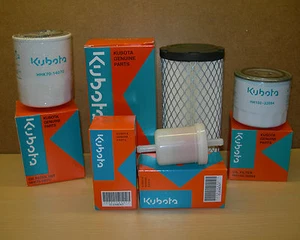 GENUINE Filter Kit For Kubota G26 Tractor Inc Air Oil Fuel & H.S.T FREE DELIVERY - Picture 1 of 5