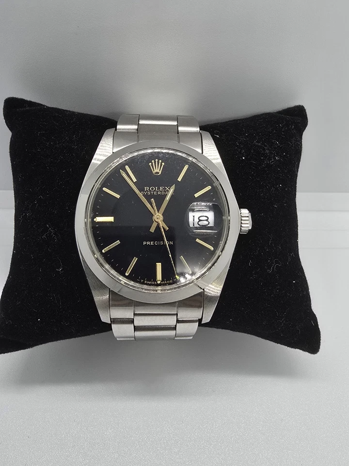 ROLEX 6694 MANUAL WINDING BLACK DIAL WATCH 34 MM  - Image 1 of 4