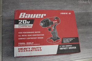 NUOVO BAUER 1981C-B Avvitatore a percussione 20V - Hypermax litio 1/4" unità esagonale SOLO STRUMENTO - Foto 1 di 1