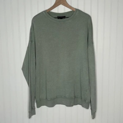 Sudadera Pullover Grande No Boundaries Para Mujer Verde Salvia Cuello Redondo Manga Larga Foto 1 de 4