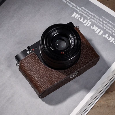 Medio estuche de cuero genuino para cámara para Sony RX1RM3 RX1R3 RX1R III Foto 1 de 4
