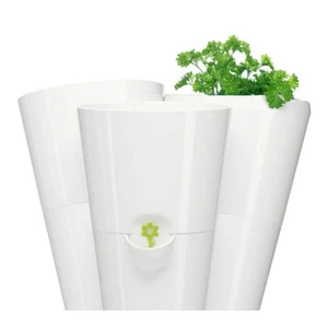 Emsa 3er Selbstbewässerung Kräuter Trio - weiß - Deko Blumen Topf Wasseranzeige - Bild 1 von 5