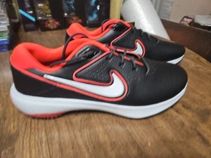 Nike Men 12.5 Air Zoom Victory Pro 3 Leather Golf Shoes Black/Crimson DV6800-005 - Picture 1 of 10