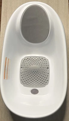 Bañera para bebé Boon SOAK de 3 etapas - de bebé a niño pequeño - blanco gris - ajustable Foto 1 de 4