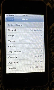 Apple iPhone 3G 16GB Black (AT&T) A1241 Fast Ship Good Used CRACK 4.2.1 IOS - Picture 1 of 4