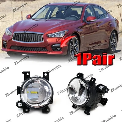 1 par de luces antiniebla LED para Infiniti Q50 2014-18 QX60 QX80 2015-17 Q70/Q70L/Q70 2015 Foto 1 de 4