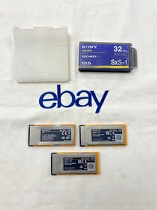 3 SxS-1 Cards 2 x Sony SBS-32G1B 32GB SxS-1 & 1  x SBS-32G1 - 32GB  Tested Works - Picture 1 of 5