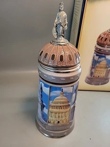 Anheuser-busch U. S. Landmarks Beer Stien U. S. Capital Building Cs650 2005 COA - Picture 1 of 8