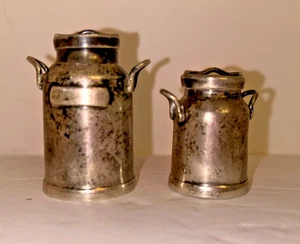Sterling Silber - Miniatur Milchdosen (- Bogota Columbia (2) - süß & selten! - Bild 1 von 9