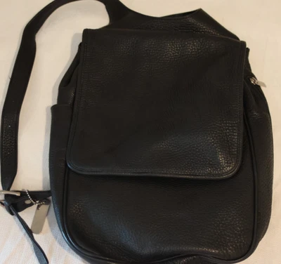 Bolsa Transversal de Couro da VTG Ellington Rucksack Company Mini Bolsa de Viagem Preta - Imagem 1 de 4