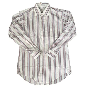 Neu mit Etikett Vintage Oscar de la Renta Hemd 15 1/2 gestreift Flüstergewebe Knopfleiste - Bild 1 von 9