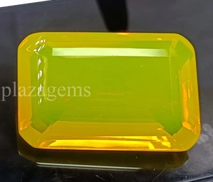 183 Ct Lab Created Yellow Opal | EGL Certified Emerald Cut Loose Gemstone 5ARI - Picture 1 of 9