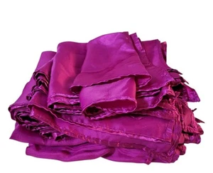 (70) Fushia Pink/Purple Satin Fabric Napkins 20" Square  - Picture 1 of 4