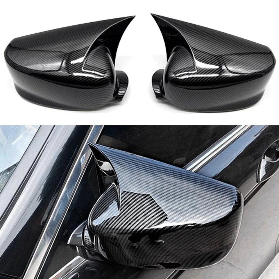 Cubierta de espejo retrovisor bocina exterior de carbono ABS apta para Acura ILX 2013-2022 Foto 1 de 4