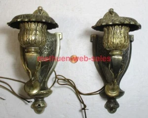 Empire~Cast Bronze~Vintage Wall Sconces~Pair~C1920s-1930s~ - Picture 1 of 5