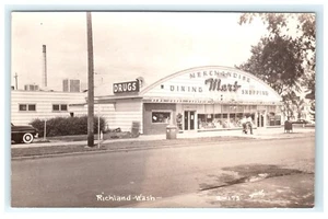 Richland Washington The Mart Essen Einkaufsgeschäft Vorderseite RPPC Echtfoto - Bild 1 von 2