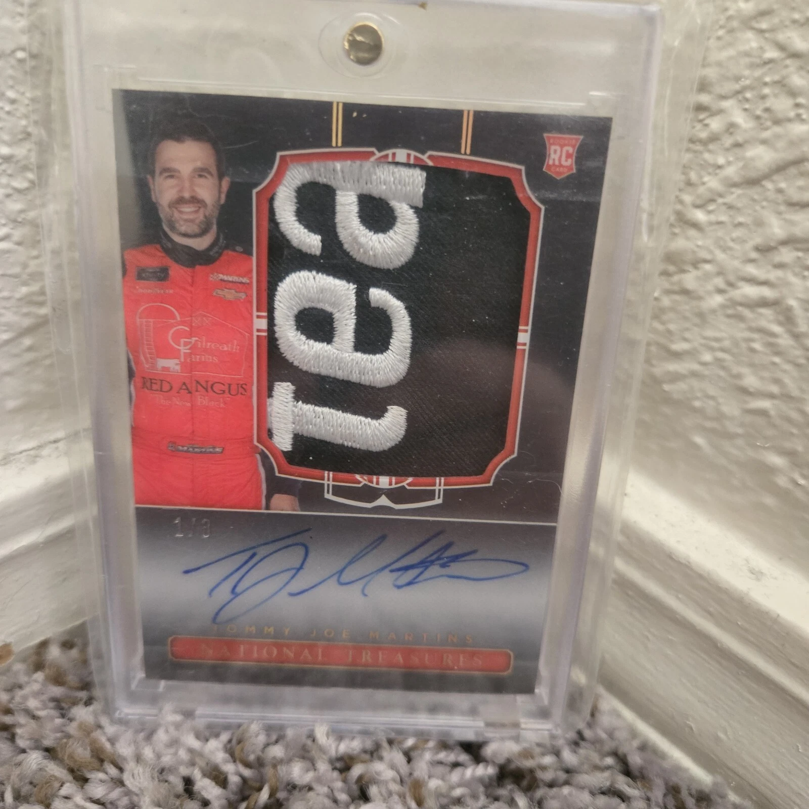 Tommy Joe Martins 2021 Panini National Treasures Racing 1/3 RPA LOGO PATCH AUTO