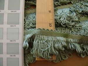 BY YD AQUA GREEN 100% SILK LOOP TRIM FT498-16 SCALAMANDRE DESIGNER TRIM BOX 3 - Picture 1 of 3