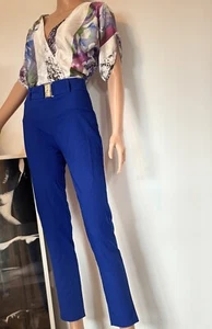 StarShinerS Langer Overall Bluse Seiden Look inkl. Gürtel NEU Gr. S 36 Blau - Bild 1 von 12