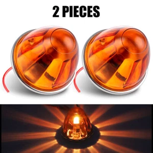 2X Bombillas Sandía Luz Vidrio Ámbar Lente Luces Kit 1156 1 Cable Incandescente - Imagen 1 de 11