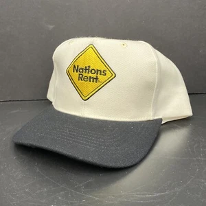 Nuevo Nations Rent Blanco Negro Snapback Sombrero Gorra Letrero de Rendimiento Baseb - Imagen 1 de 9