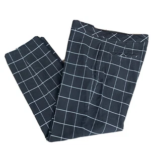 Investments Dress Pants Womens 12 Black White Stripes Hidden Zip Button Close - Picture 1 of 10