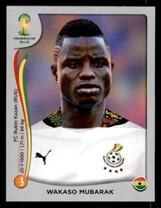 Panini World Cup 2014 (Swiss Platinum Version) Wakaso Mubarak Ghana No. 538