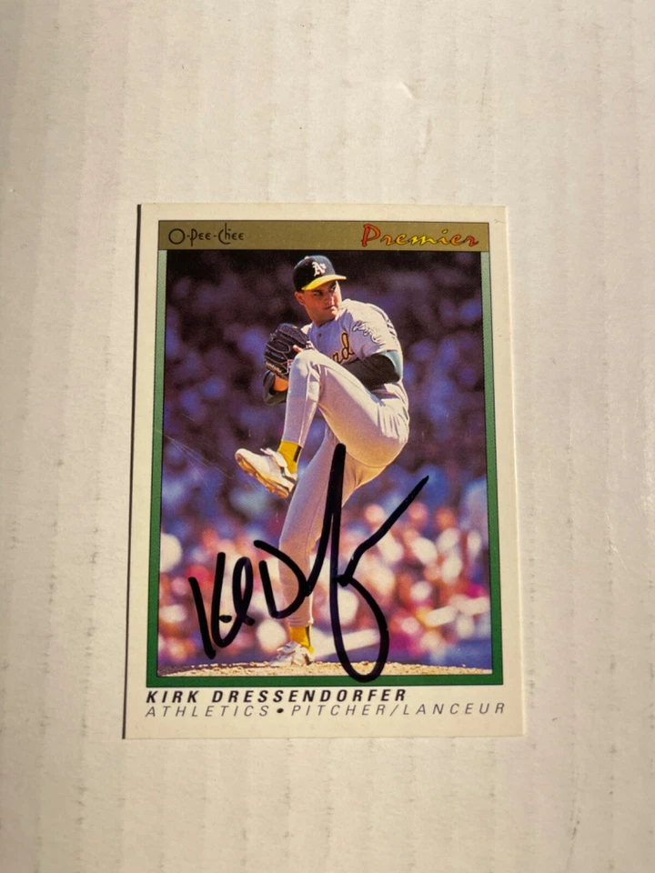 Oakland Athletics KIRK DRESSENDORFER Signed Card - Image 1 of 1