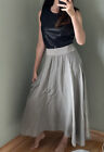 Made in italy maxi sage green layered skirt S 12 Pure Cotton
